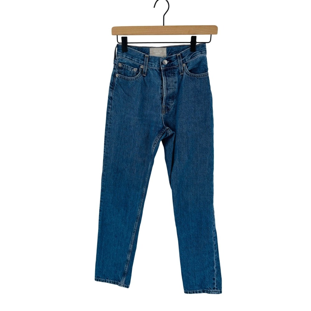 Everlane The‎ 90s Cheeky Jean Medium Wash Straight Leg Size 23 Organic Timeless